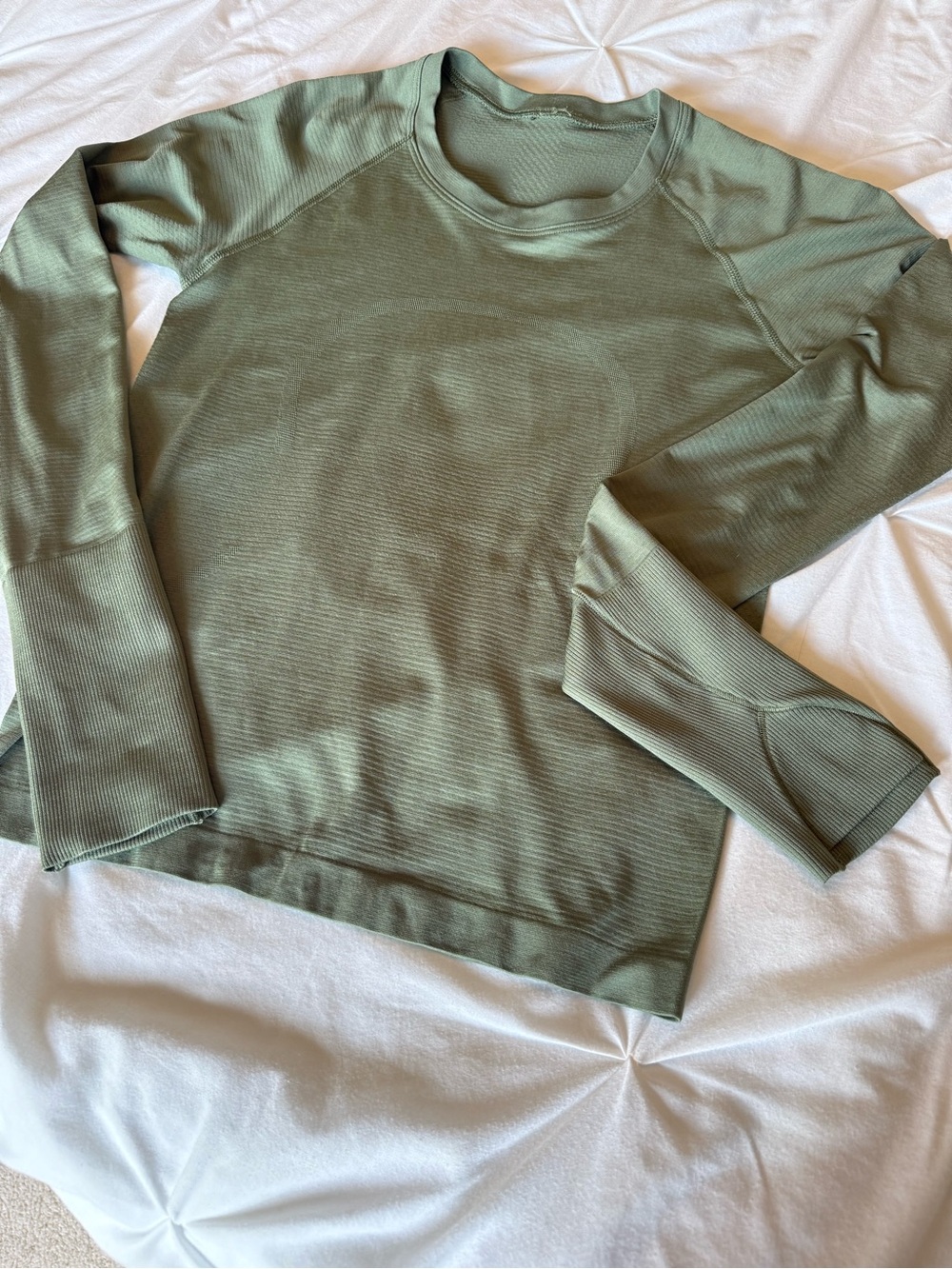 lululemon athletica Olive Green Long Sleeve Swiftly Race Length